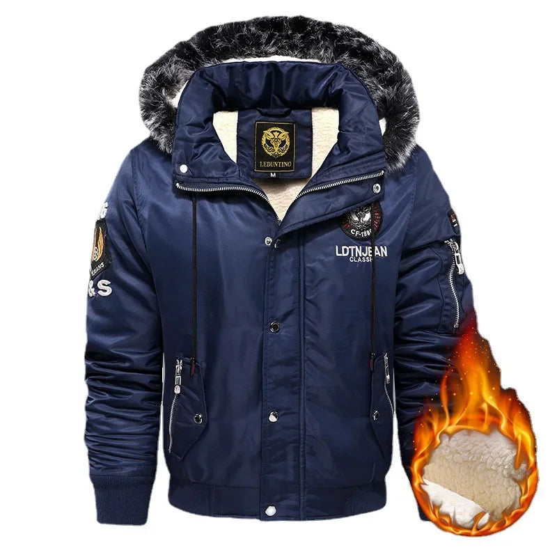 New Male Outwear Casual Winter Coats Good Quality Men Slim Fit Jackets Men Winter Hooded Down Jackets Fleece Parkas Warm Coats 4 - Matrix Studios