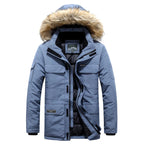 Winter Men Fur Hooded Parkas Man Snow Mountain Ski Thermal Coats Men -30 Degree Thicken Warm Down Padded Jackets Clothing - Matrix Studios