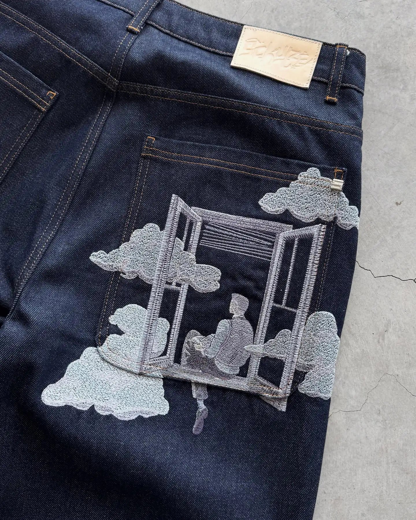 On Air Shorts Men Casual Baggy Jeans Short Y2k Retro Blue Pocket Embroidery Wide Leg Denim Jorts Hip Hop Skateboard Streetwear