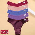 5PCS/Set Cotton Lingerie Panties Sexy Underwear Women Briefs Tangas Female Underpants Pantys Thong Panties Bikini Solid 13 Color - Matrix Studios
