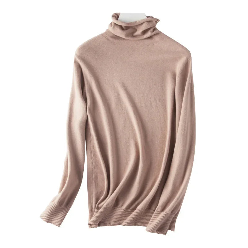 Autumn Winter Sweater Turtleneck Slim Fit Basic Pullovers 2025 Fashion Korean Knit Tops Bottoming Womens Sweater Stretch Jumpers - Matrix Studios