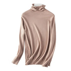 Autumn Winter Sweater Turtleneck Slim Fit Basic Pullovers 2025 Fashion Korean Knit Tops Bottoming Womens Sweater Stretch Jumpers - Matrix Studios