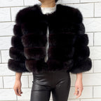 2026 New Style Real Fur Coat 100% Natural Fur Jacket Female Winter Warm Leather Fox Fur Coat High Quality Fur Vest - Matrix Studios