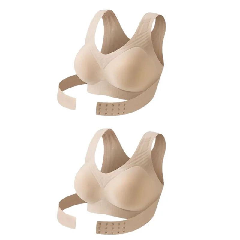 FallSweet Wireless Posture Correction Bra for Women Seamless Push Up Bralette with Cross Back Support for Daily Shaping Lingerie - Matrix Studios
