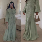Customized Exquisite Intricate Jewel A-line Floor Length Evening Dress Formal Ocassion Gown Chiffon Prom Dress Luxury Classic Fo - Matrix-studios.com