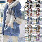 Oversized Jacket for Women 2023 New Autumn Winter Warm Plush Pocket Hooded Streetwear Loose Lady Outerwear Coat Roupas Feminina - Matrix-studios.com