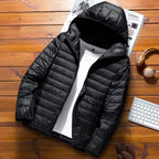 Men Parkas Down Cost Stand Collar Zipper Parka Outerwear Loose Cardigan Solid Pockets Spliced Winter Casual Long Sleeve - Matrix Studios