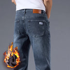 Men's Loose Straight Leg Jeans Retro Washed Elastic Casual Pants Suitable for All Seasons Versatile Pants - Matrix Studios