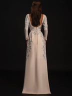 Customized Prom Dresses Exquisite Square Sheath Evening Embroidery Flower Vertically Satin Formal Occasion Gown فساتين - Matrix Studios