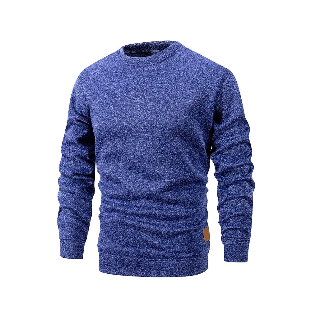 New Men's Sweater Spring Autumn Round Neck Long Sleeve Pullover Casual Sports Sweatshirt High Quality Solid Color Fleece Coat - Matrix Studios