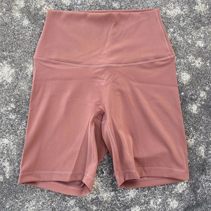 Solid Color Women Fitness Sports Short High Waist Yoga Short Leg Cycling Comprehensive Training Jog Squat Proof Internal Pocket - Matrix Studios