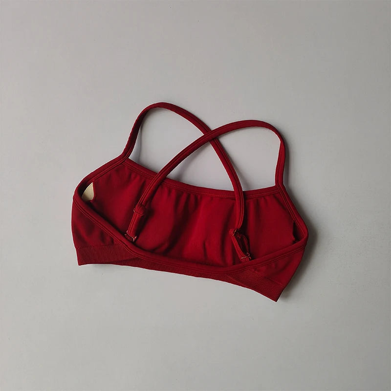 Gathering Shock-proof and Beautiful Back Seamless Sports Bras Gym Women Top Crop Tube Yoga Tops Fitness Scrunch Bum Workout Suit - Matrix Studios