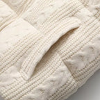 Women's Vest Jackets Coat Knitted Outwear Beige Sleeveless Tops Solid Waistcoat Solid Streetwear Fashion 2024 inszart Woman Coat - Matrix Studios