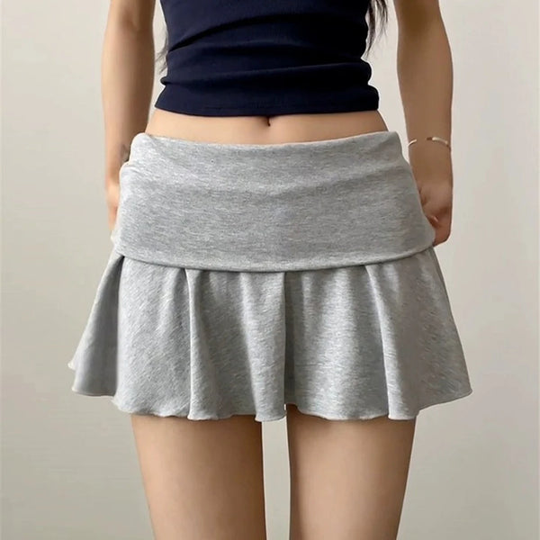 Waist-Flipping  Ruched Skirts Prevent Exposure Golf Sports Women Short Dress High Elasticity Athletic Short High Waist Skirt - Matrix-studios.com