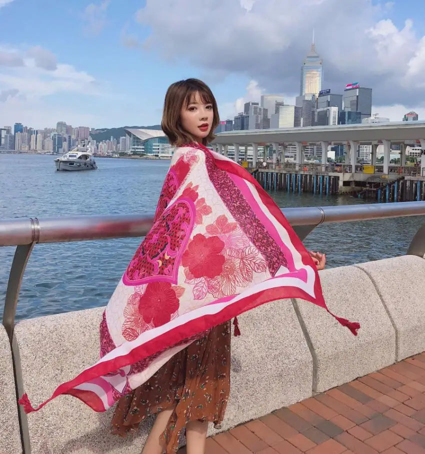 Hot New 90x180cm Twill cotton Pareo 2018 Summer Cover-Ups Rectangle Wrap Scarf Swimsuit Bikini Cover Up Autumn Beach Sarong Mats - Matrix Studios