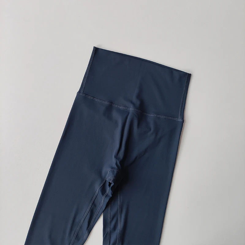 Fitness Pants Elastic Tight Fitting Seamless Naked Yoga High Waist Hip Lifting Quick Dry Running Sports Leggings Outdoor Wear - Matrix-studios.com