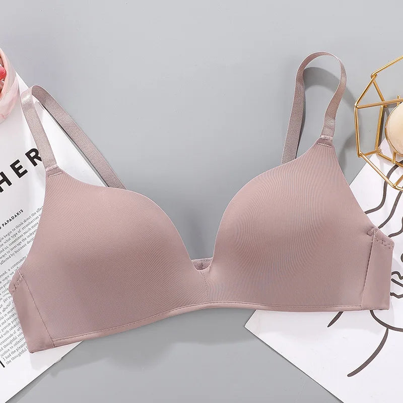Women Seamless Bra Sexy No Wire Push Up Underwear Girls Students Breathable Thin 10 Colors Bras Female's Bra Breathable Gathered - Matrix Studios
