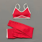 2Pcs HISTELLO Women's Seamless Yoga Fitness Set Ignite Sculpt Scrunch Leggings Strappy Halter Bra Gym Sports Fitness Outfit - Matrix-studios.com