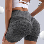CZGUKE Women High Waist Workout Shorts Butt Lifting Tummy Control Ruched Booty Smile Yoga Short Pant - Matrix Studios