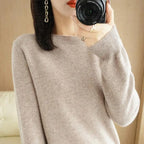 Autumn And Winter Thin Sweater Women's Round Neck Pullover Casual Knitted Top Women's Short Underlay Fashion 18 Colors - Matrix Studios