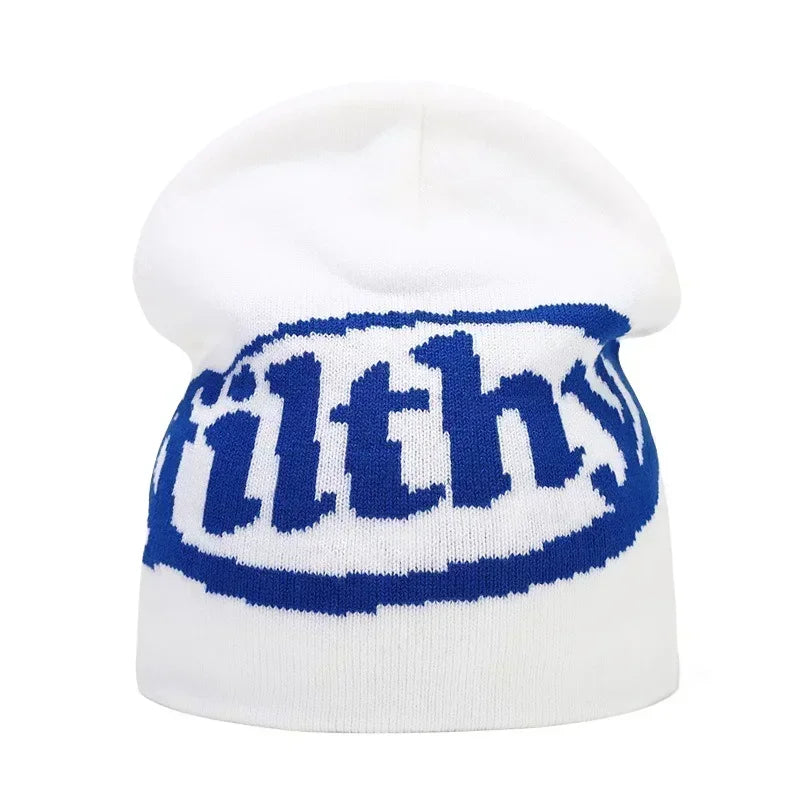 Y2K Letter Knitted Winter Autumn Beanie Cap Men Women Kanye Beanies Gorras Hombre Top Warm Skiing Hat Ear Hats Hip Hop Skullcap - Matrix-studios.com