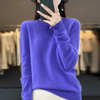 New Cashmere Sweater for Women in Autumn and Winter 100% Merino Wool Fashion O-neck Warm Pullover Top - Matrix Studios