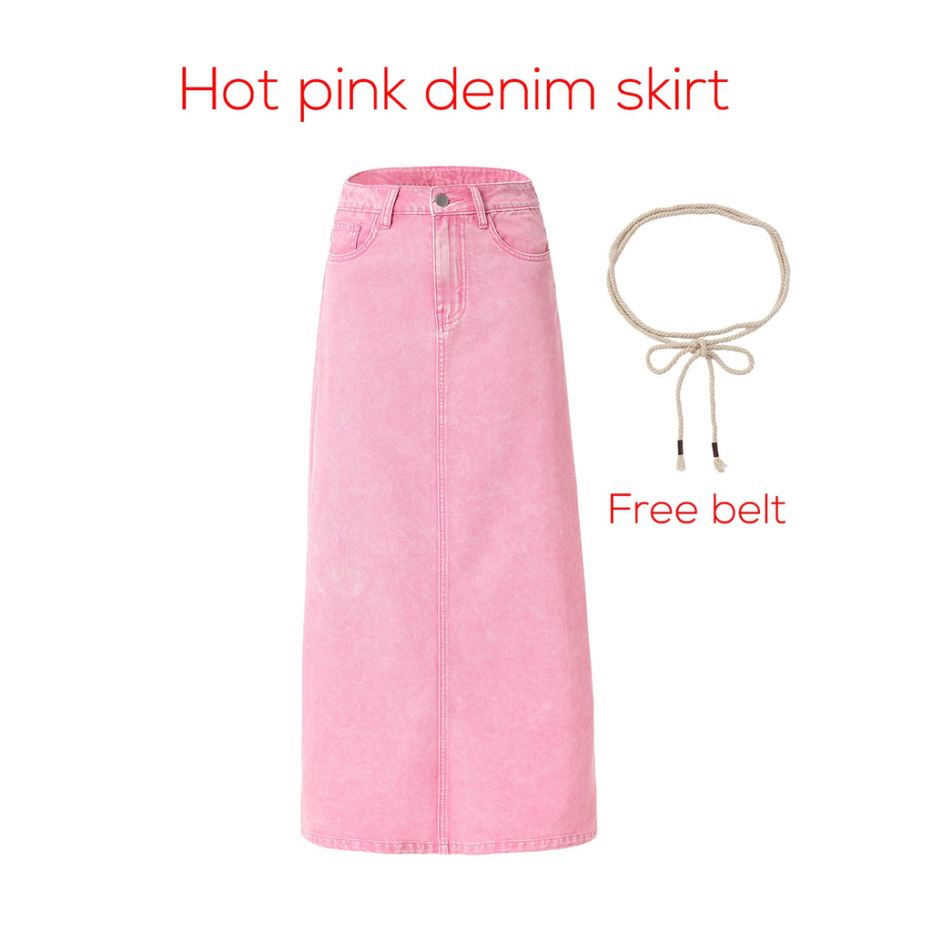 AP SS26 Women Cotton Denim Skirt Elegant - Matrix-studios.com