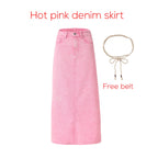 AP SS26 Women Cotton Denim Skirt Elegant - Matrix-studios.com