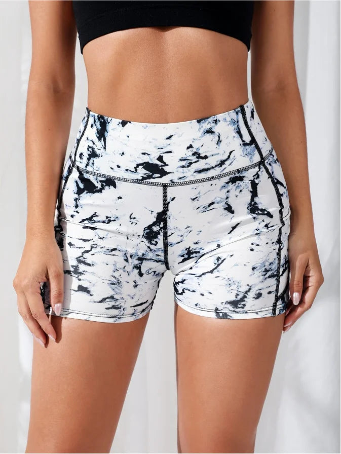 High-Waist Fitness Yoga Shorts Women's Sportswear Butt-Lifting High-Elasticity Moisture-Wicking Breathable for Gym Yoga - Matrix Studios
