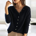 Autumn Winter Sweater Women Elegant Button Design Knitted Cardigans For Women Casual Sweaters - Matrix Studios