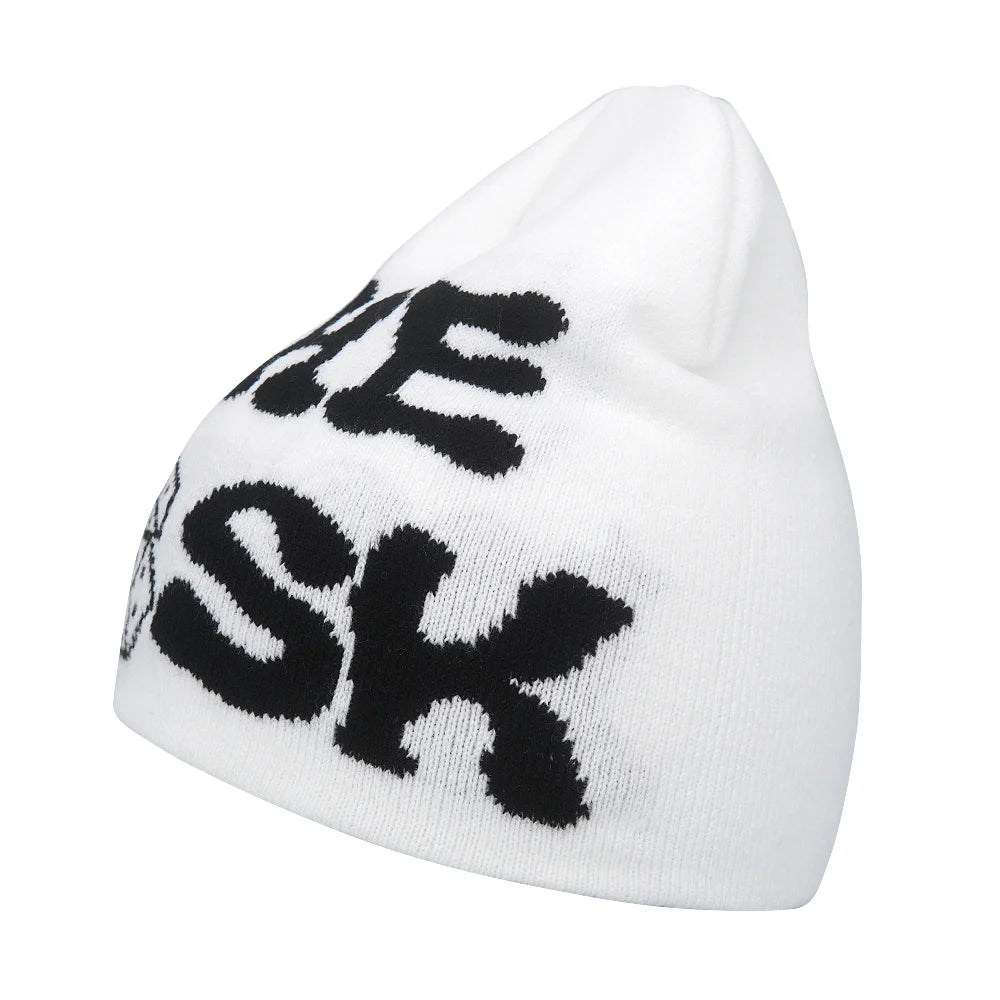 Y2K Letter Knitted Winter Autumn Beanie Cap Men Women Kanye Beanies Gorras Hombre Top Warm Skiing Hat Ear Hats Hip Hop Skullcap - Matrix-studios.com