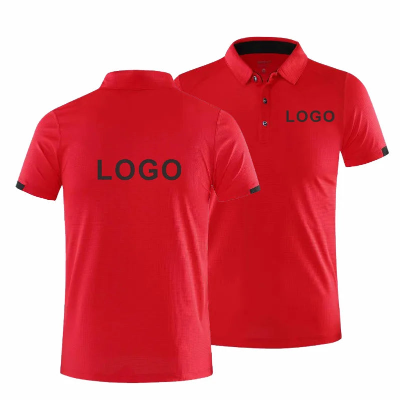 2023 Quick-drying Sports Polo Shirt Custom Design Company Brand Logo/Print Embroidery Breathable Lapel Short Sleeve Tops S-4XL - Matrix-studios.com