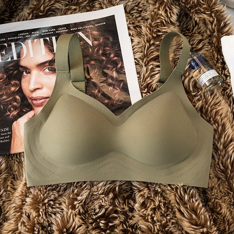 Push-Up Bras For Women Plus Size Seamless Bra Non-wire Wide Adjustable Straps Underwear Sexy Lingerie Comfort Intimates M-3XL - Matrix Studios