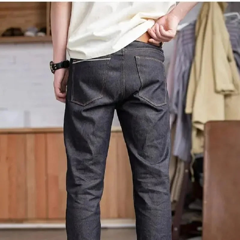Maden Retro 11.6oz Selvedge Raw Denim Jeans Tapered Regular Fit Cotton Jeans with Zipper Fly High Quality Versatile Men's Pants - Matrix Studios