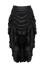 Steampunk Women Skirts Gothic Irregular Shirring Pleated Party Maxi Long Skirt High Low Costumes Punk Sexy Corset Plus Size Red - Matrix-studios.com