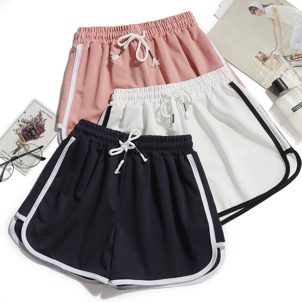 1pcs Summer Women Casual Solid Shorts Girl Gym Workout Shorts Pants Ladies Mid Waisted Yoga Short Student  Loose Shorts S-3XL - Matrix Studios