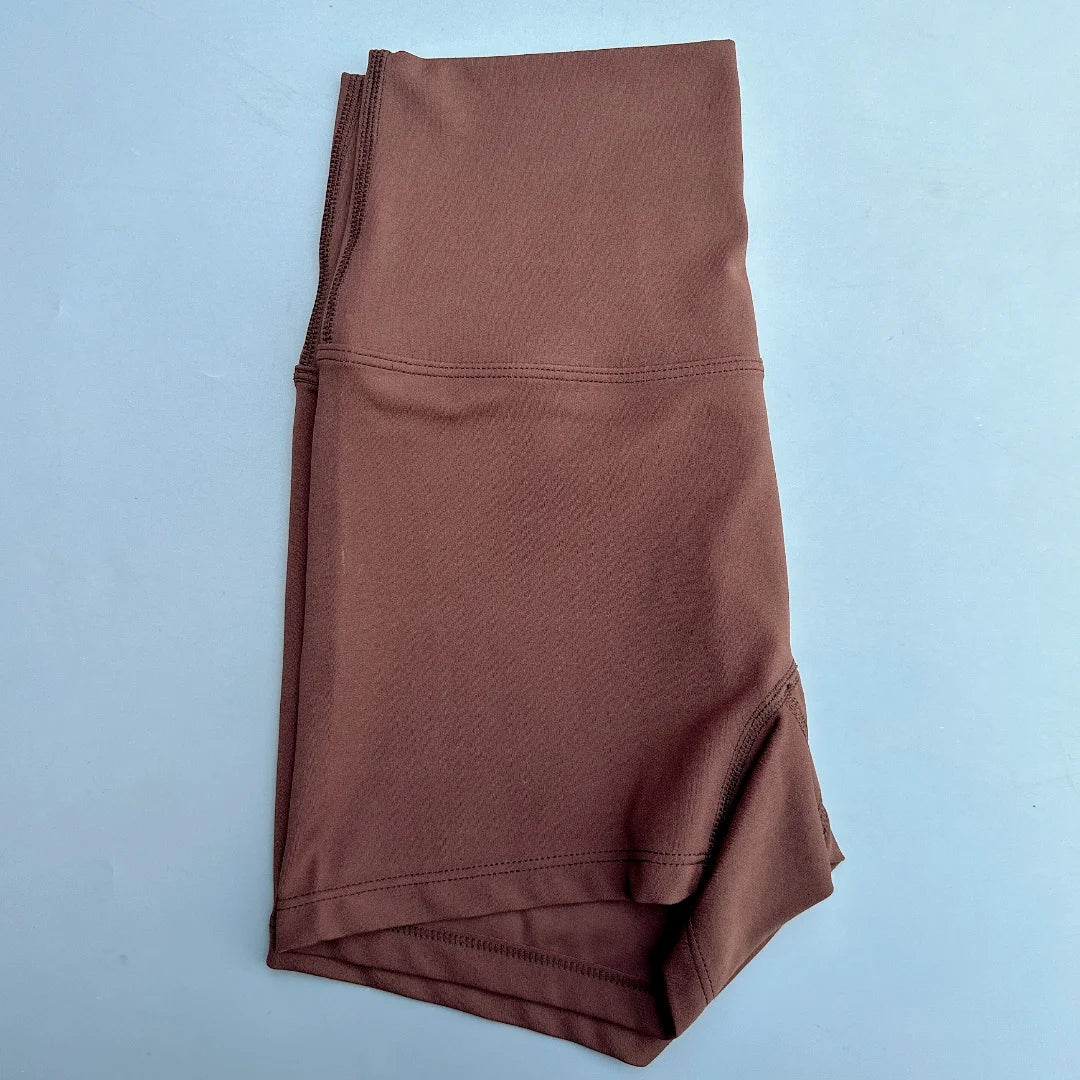 Solid Color Women Fitness Sport Short High Waist Yoga Short Legging Bike Soft Squatting Proof Comprehensive Training Jog Athleti - Matrix Studios