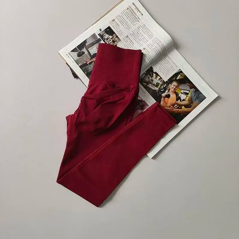 Seamless Sport Yoga High Waist Pants Leggings Sport See Through Yoga Gym Running Quick Dry Pants Scrunch Butt Pants - Matrix-studios.com