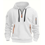 Men's Hoodie Multi Pocket Zipper Casual Sports Hoodie Men/Women Plus Size Loose Pullover Fashion Sweatshirt Long-Sleeve tops - Matrix Studios