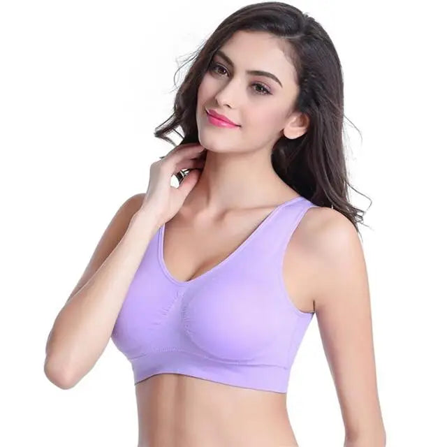 S-7XL Plus Size Thin Non-underwire Bra Zero Bondage Women's Underwear Sports Yoga Wireless Vest Seamless Adjustable Brassiere - Matrix Studios