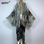 WINYI Fashion Kimono Print Coat Long Sleeve Cardigan Abaya Muslim Woman Cover Up Boho Dress Kaftan Abaya Dubai Luxury Caftan - Matrix-studios.com