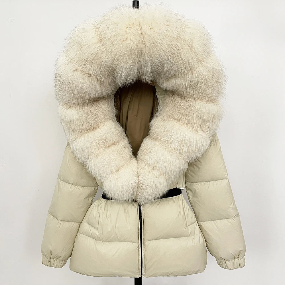 OFTBUY Winter Clothing Puffer Jacket Women Real Fox Fur Hooded Thick Warm 90% White Duck Down Coat Female Parkas Waterproof - Matrix Studios