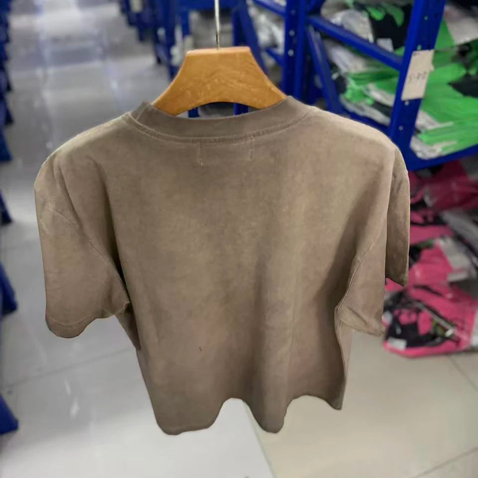 American Trend Brand SATOSHI Classic Vintage Print T-shirt New High Street Fashion Style Short-sleeved for Both Men and Women - Matrix-studios.com