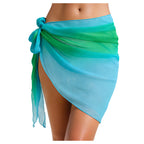 Flowy Ombre Chiffon Sarong for Women Gradient Tie-Wrap Cover-Up Lightweight Breathable Ideal for Summer Swimwear and Poolside - Matrix Studios