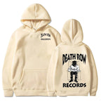 Death Row Records Hoodies Spring Autumn Fleece Hoodie Pullover Fashion Men Women Loose Hooded Sweatshirts Hip Hop Streetwear Top - Matrix Studios