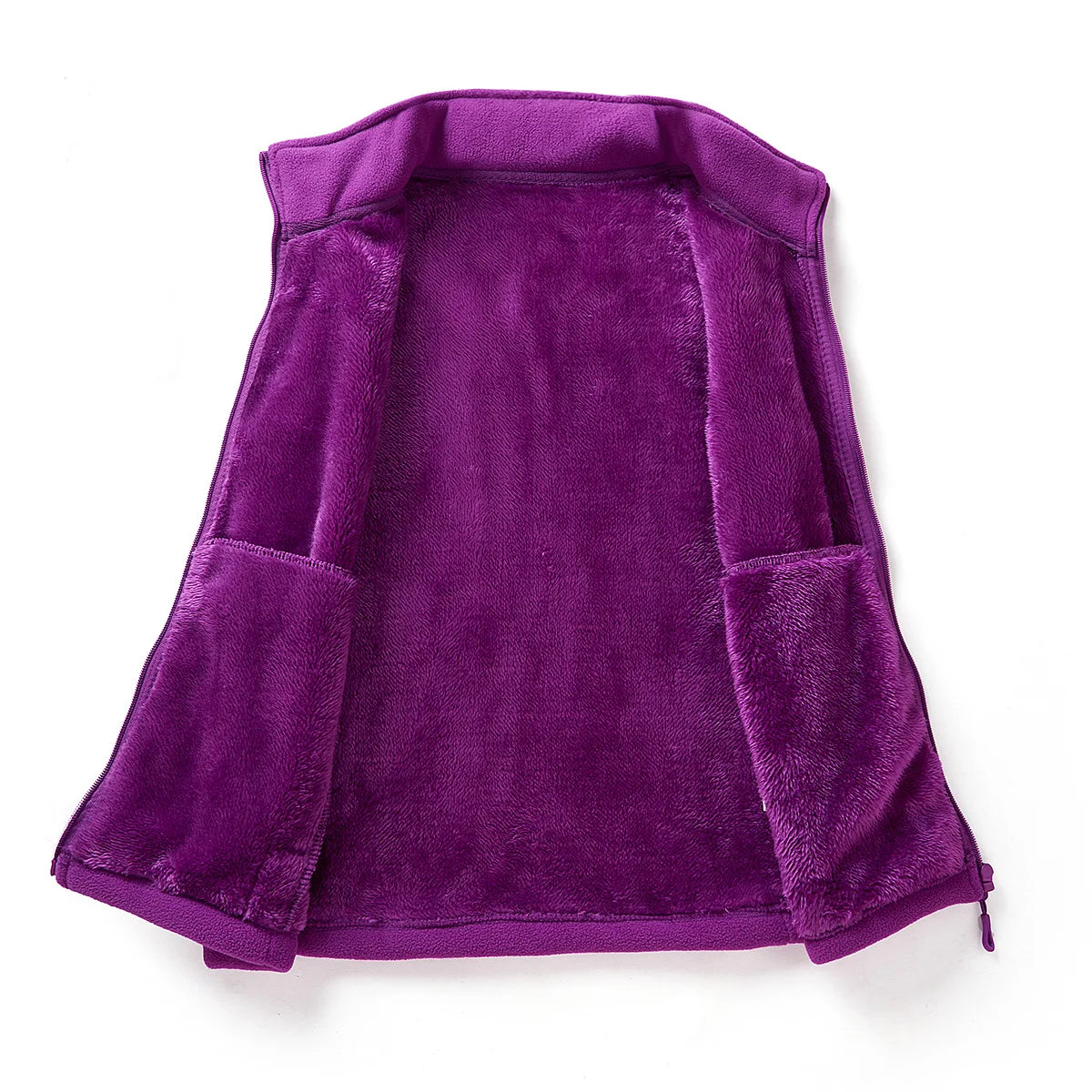 Autumn Winter Polar Fleece Vest Women's Windproof Outdoor Warm Sleeveless  Coat 2025 Plush Stand Collar Casual Waistcoat - Matrix Studios