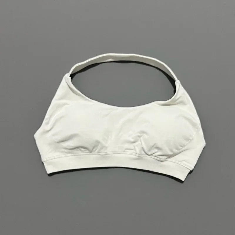 Women Sports Bra Seamless Halter Yoga Clothes Removable Cups Women Workout Clothing Gym Backless Bra Running Workout Tops - Matrix Studios