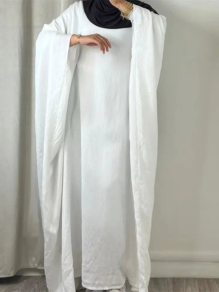 Ramadan Eid Soft Crepe Khimar Batwing Abaya Dubai Islam Muslim Modest African Dresses For Women Kaftan Kebaya Robe Femme Musulma - Matrix-studios.com