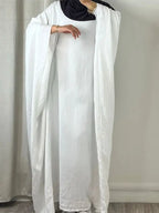 Ramadan Eid Soft Crepe Khimar Batwing Abaya Dubai Islam Muslim Modest African Dresses For Women Kaftan Kebaya Robe Femme Musulma - Matrix-studios.com