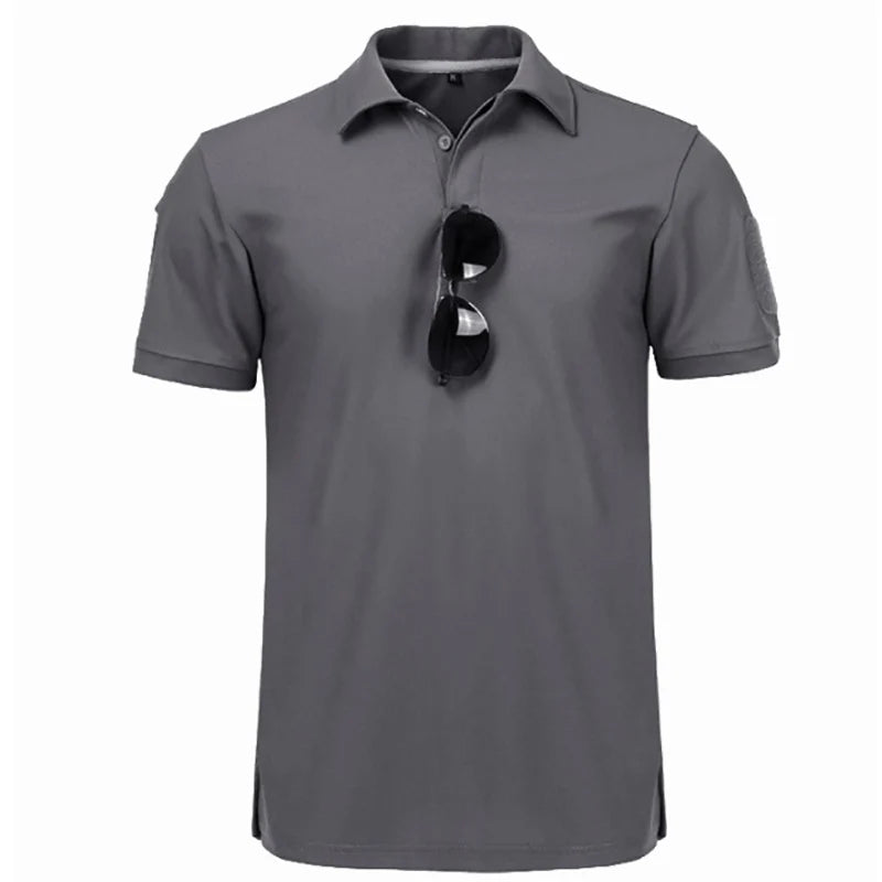 Men's Summer Quick Dry Short Sleeve Tactical T-shirt Sport Short Sleeve Breathable Workwear Running Hiking Casual Short Sleeve - Matrix Studios